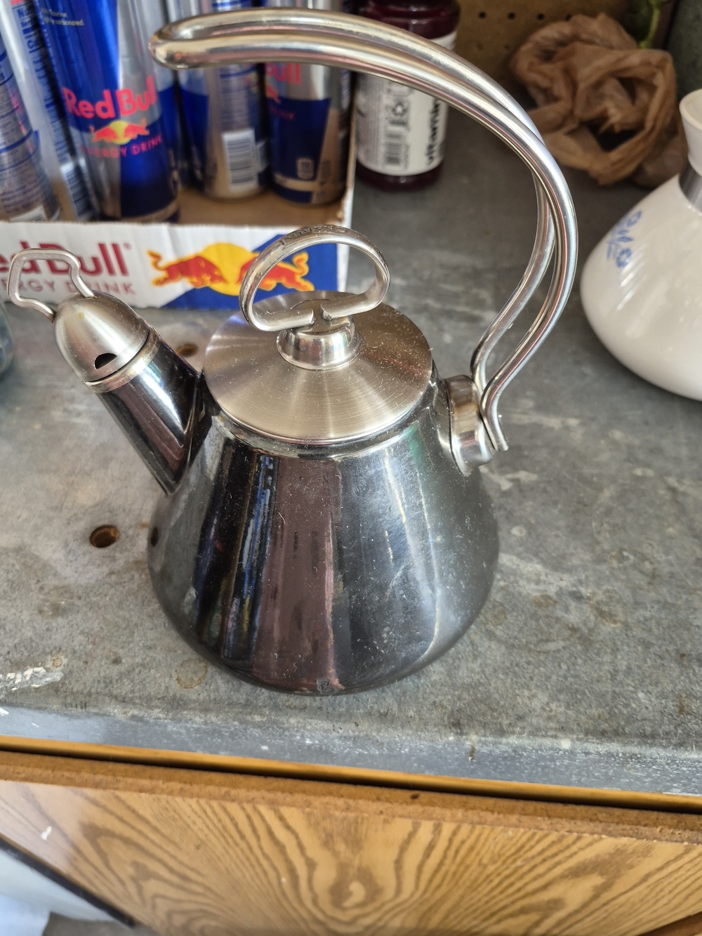 Stainless Steel Teapot Kettle - Silver